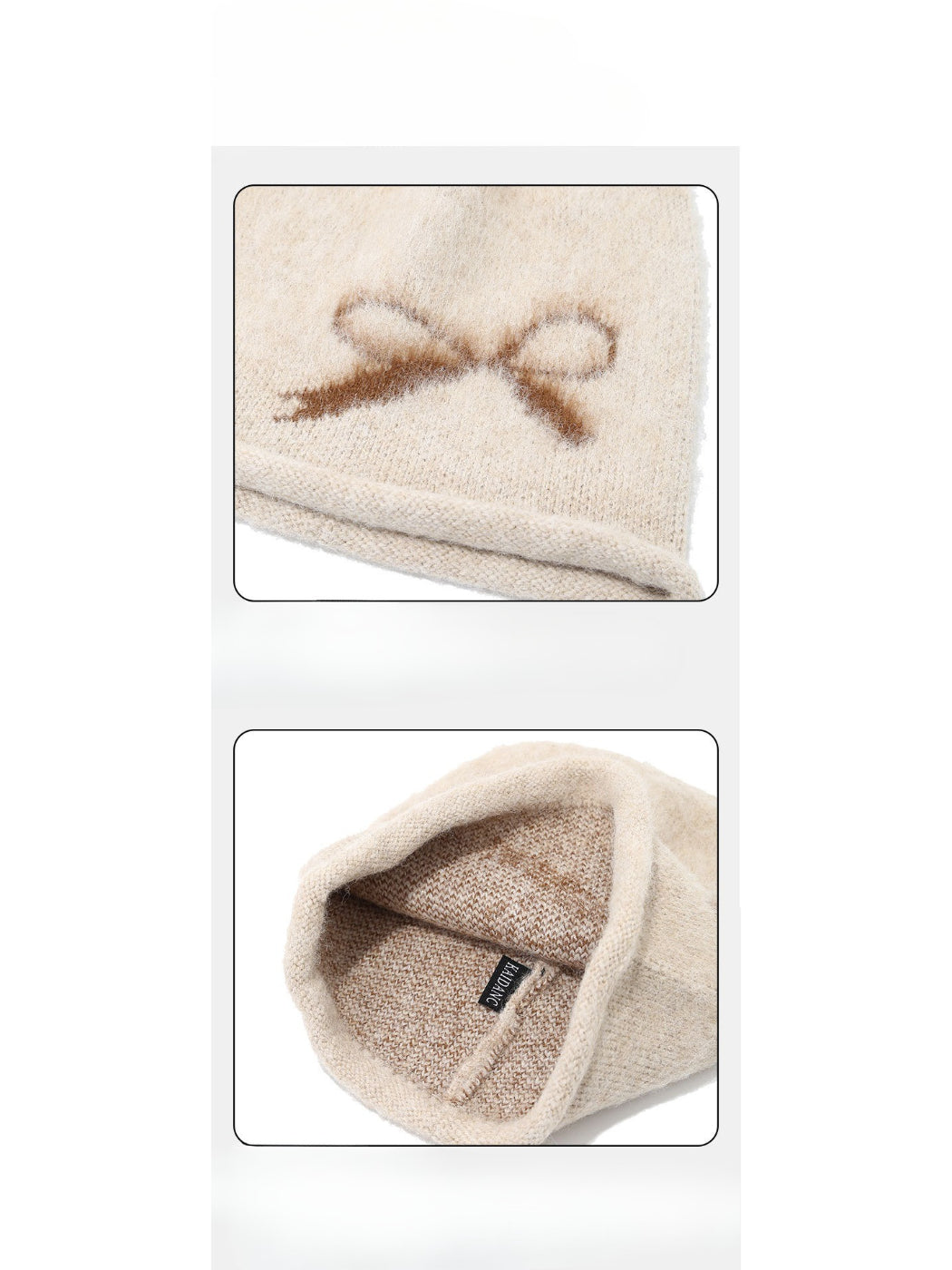 Haila - Casual Stitch Mark Slouch Beanie Hat