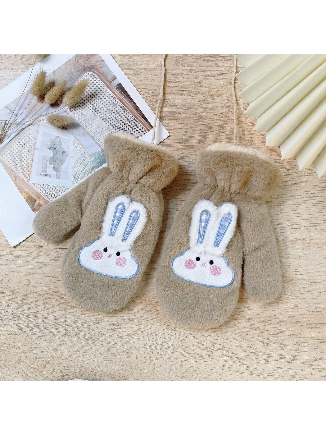 Gloving - Cartoon Bunny Plush Winter Mittens