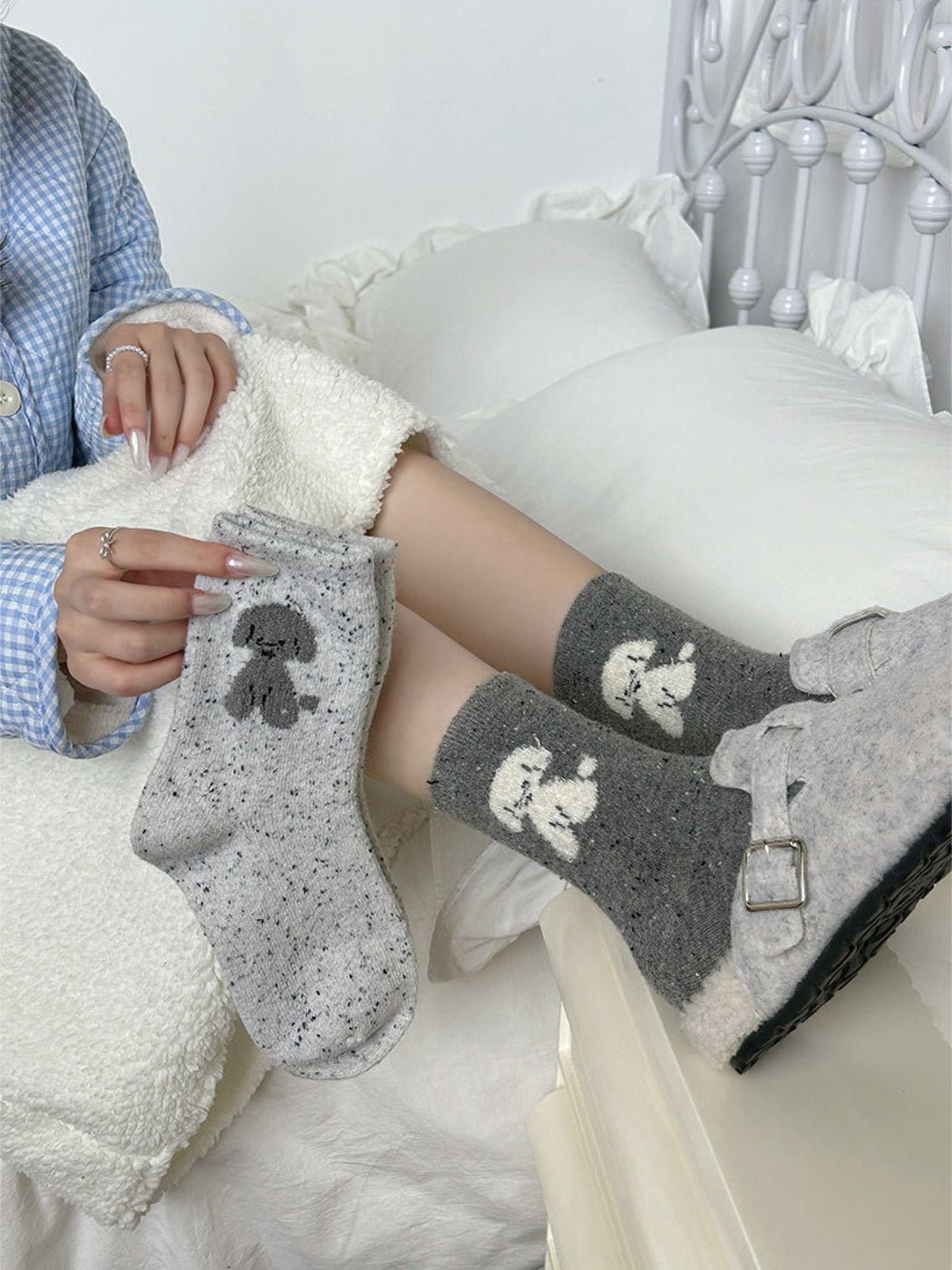 Rufia - Soft Dog Accent Crew Socks