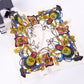 Scarvii - Vintage Print Square Scarf for Stylish Outfits