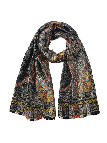Scarvii – Paisley Frame Border Pattern Scarf