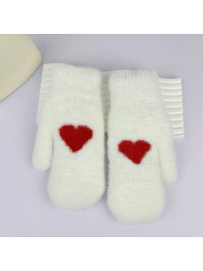 Gloving – Heart Pattern Full-Finger Winter Gloves