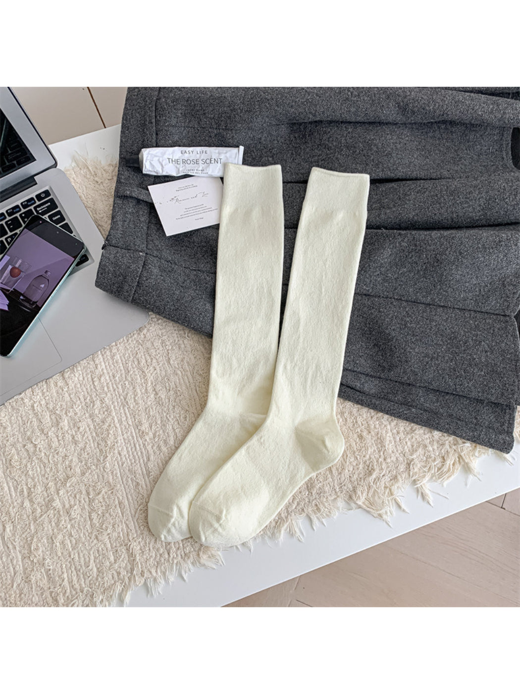 Rufia - Solid Color Knee High Socks