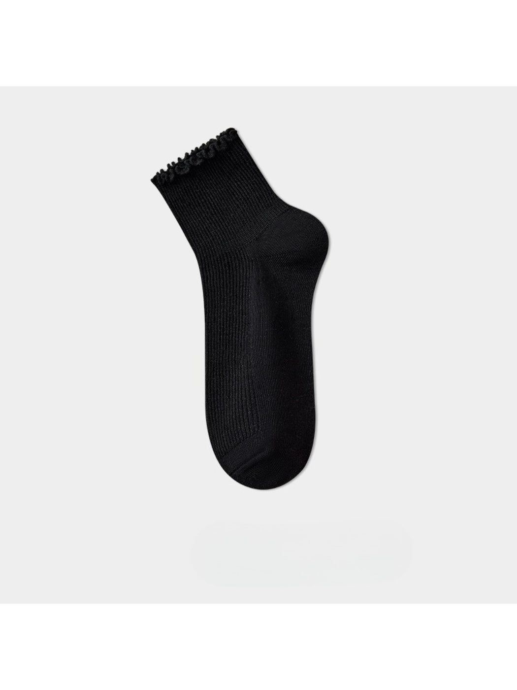 Rufia - Clean Ribbed Neutral Crew Socks