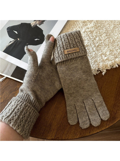Gloving - Simple Turnback Cuff Women's Winter Gloves