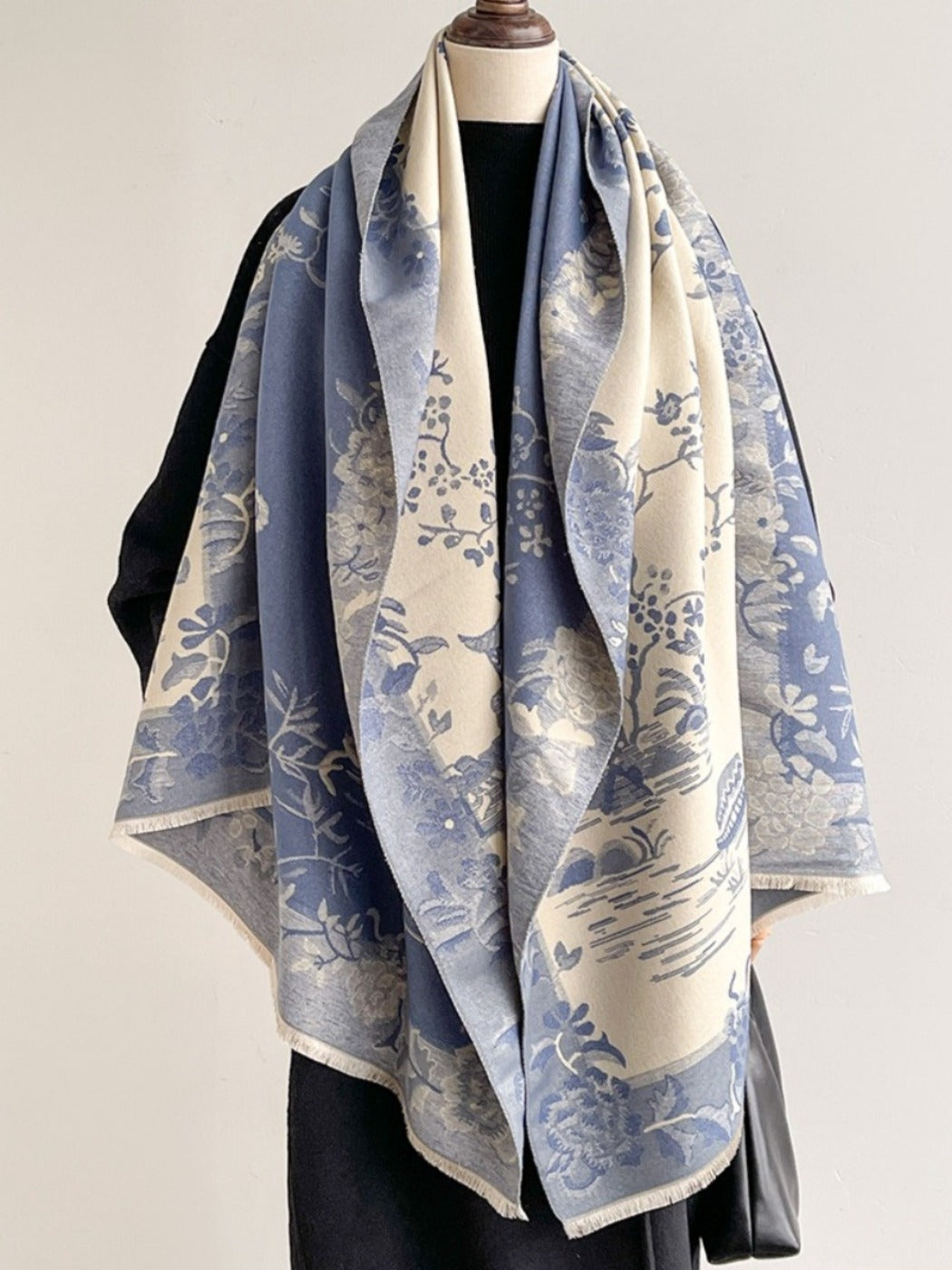 Scarvii - Vintage Floral Print Scarf & Shawl