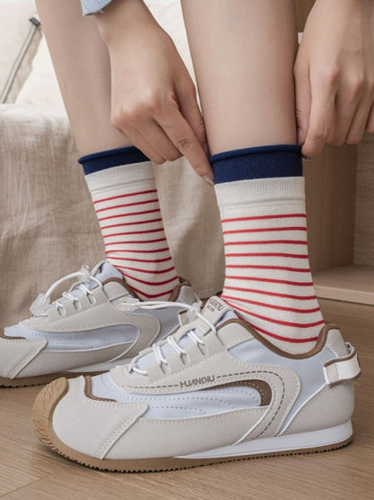Rufia – Colorblock Stripe Mid-Calf Socks