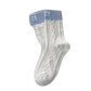 Rufia - Retro Simple Argyle Patchwork Mid-Calf Socks
