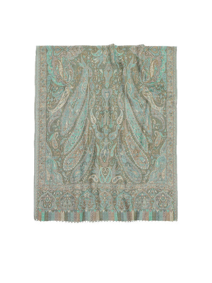 Scarvii - Ethnic Print Fringed Shawl Scarf