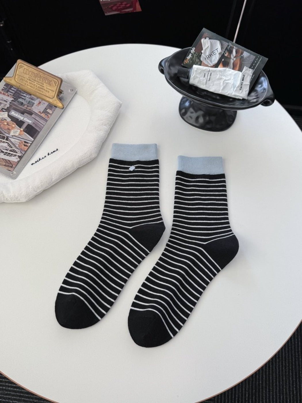 Rufia - smooth Fine Stripe Crew Socks product image 4