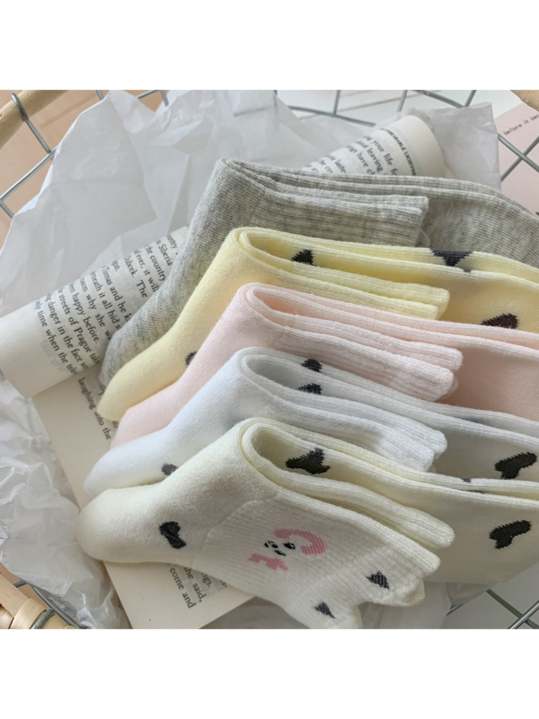 Rufia - Cute Cat Letter Print Everyday Crew Socks product image 9