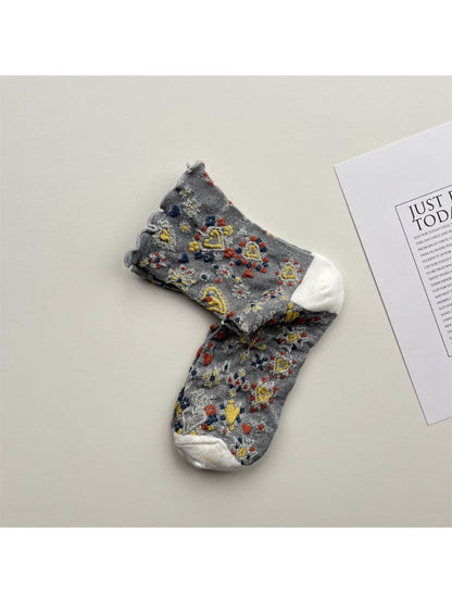 Rufia Heart White Mid Calf Socks product image