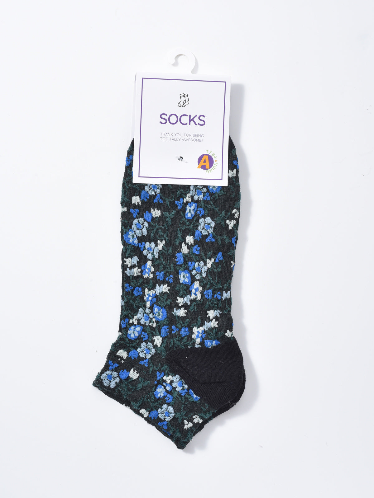Rufia - 3D Vintage Floral Ankle Socks