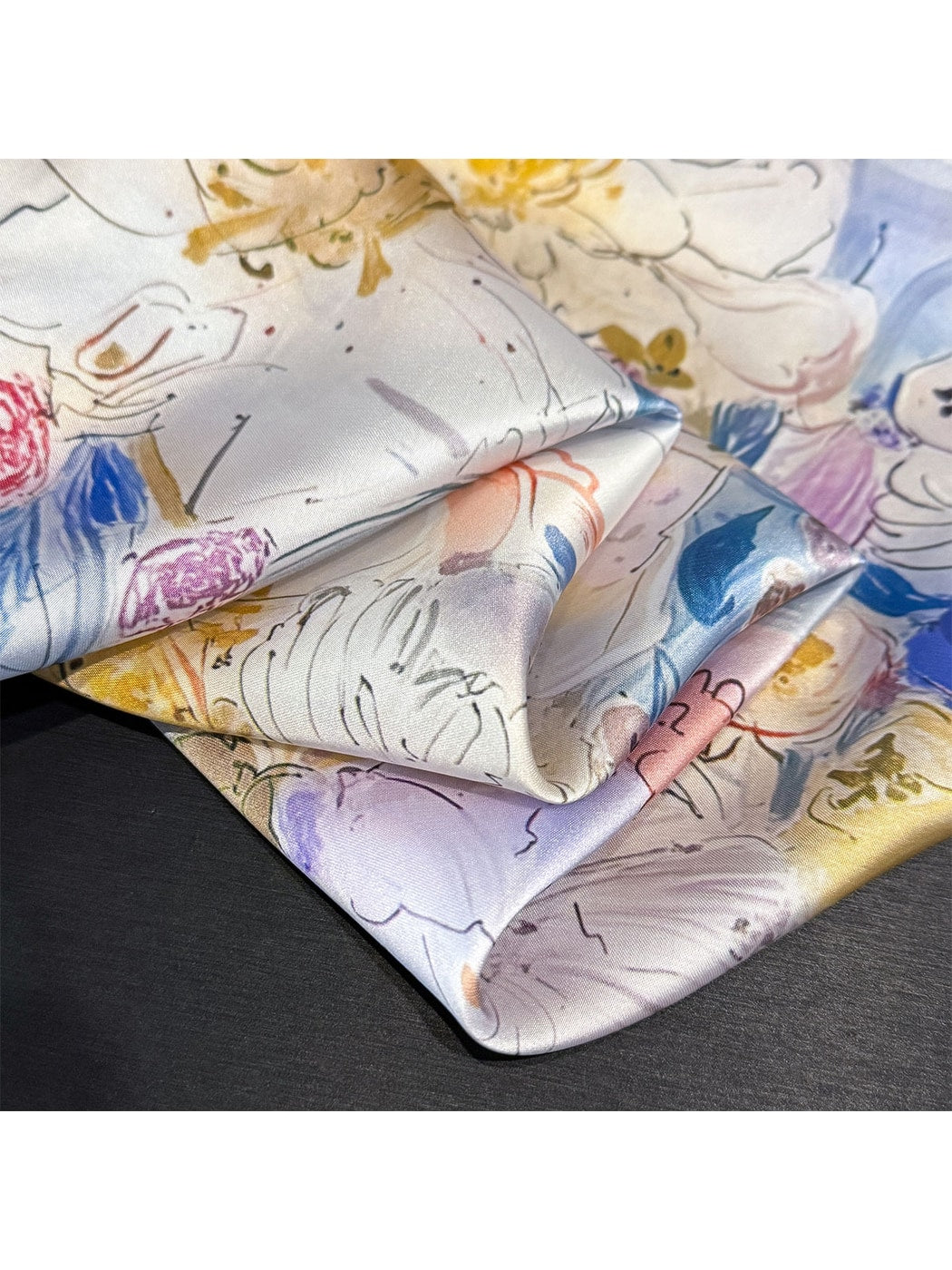 Scarvii Watercolor Floral Print Square Scarf product image