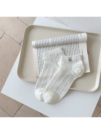 Rufia - Cute Bear Pattern Women's Ankle Socks