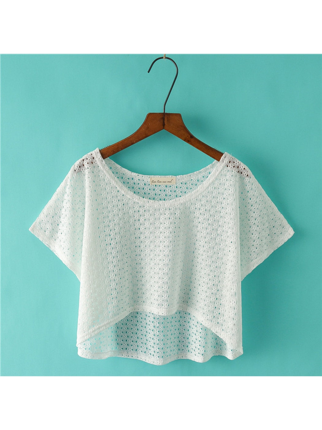 Crosa - White Loose Fit Short Beach Cover Up