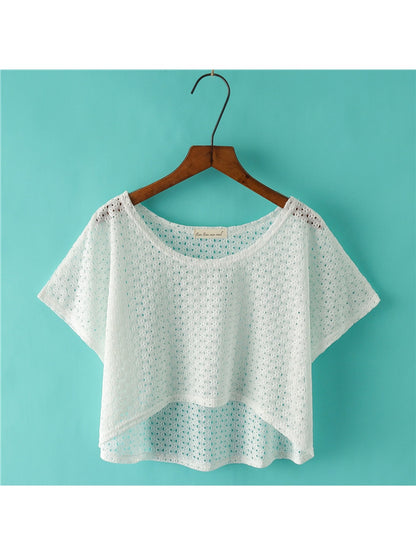 Crosa - White Loose Fit Short Beach Cover Up