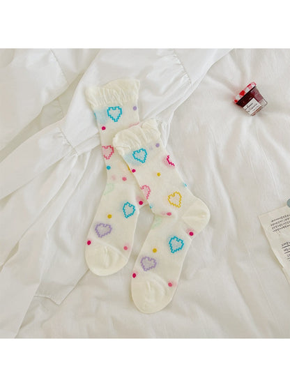 Rufia - Colorful Star Heart Ruffle Crew Socks product image 4