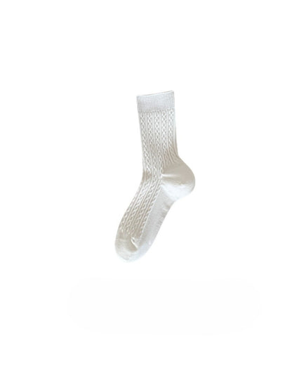 Rufia - Cozy Cable Texture Crew Socks