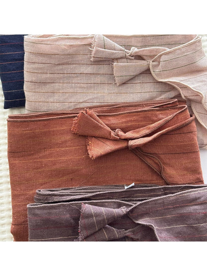 Scarvii - Stripe Tassel Lightweight Scarf