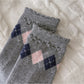 Rufia – Retro Argyle Mid-Calf Socks