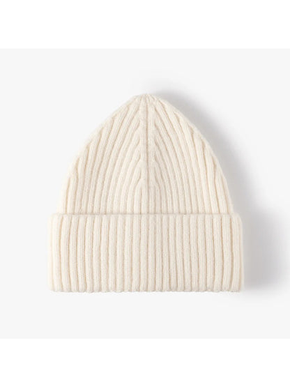 Haila - Solid Rib Knit Cuffed Beanie