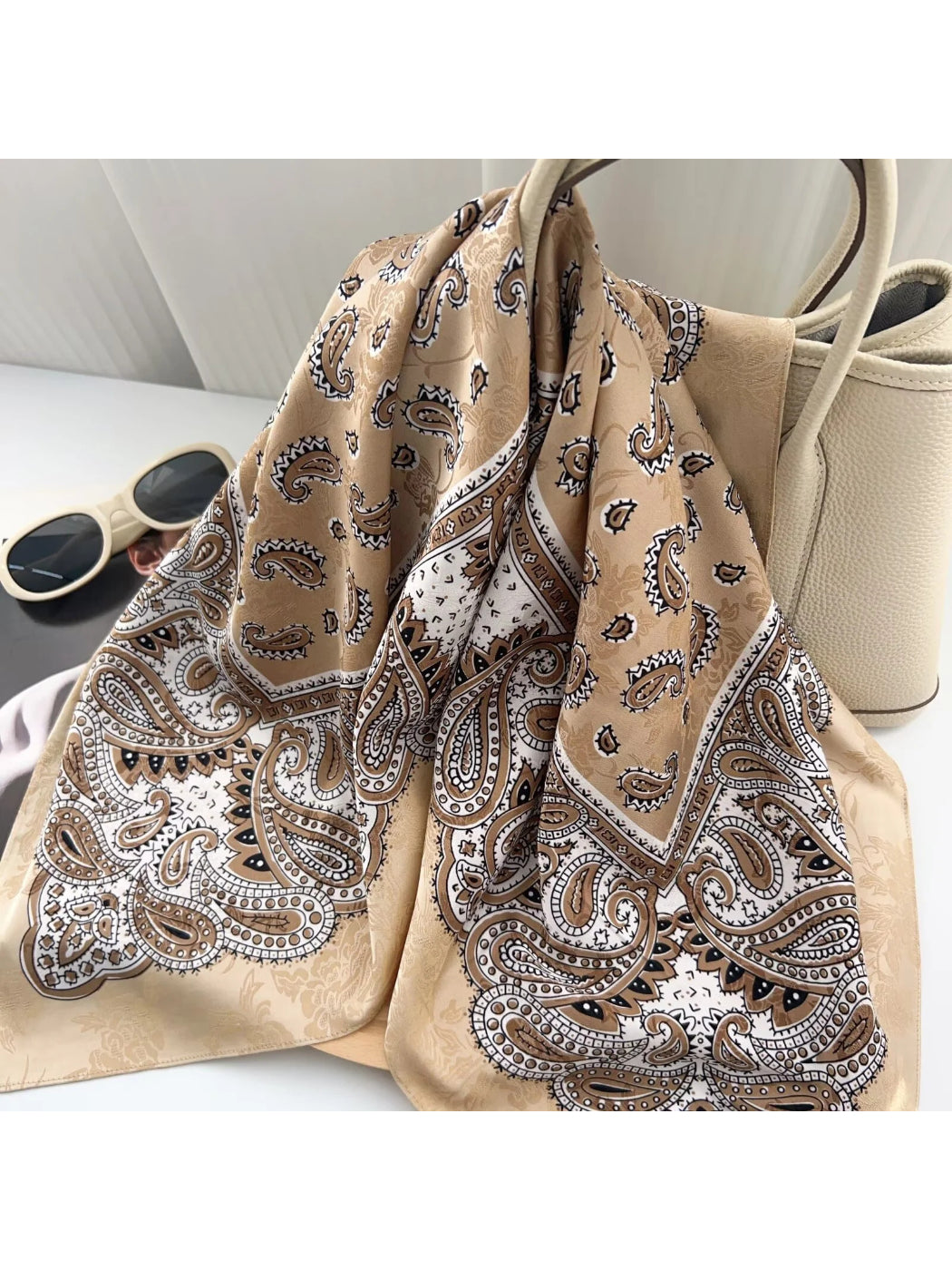 Scarvii - Paisley Print Square Scarf