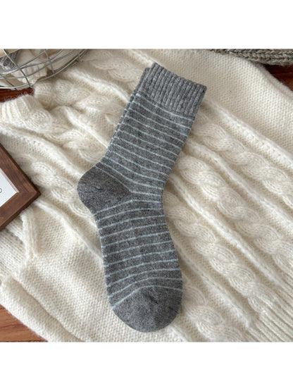 Rufia - Cozy Thin Stripe Crew Socks