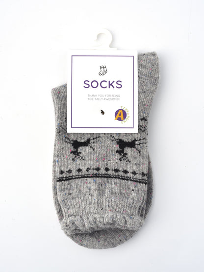 Rufia - Christmas Bow Patterned Warm Socks