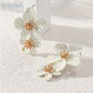 Earwish - Double Layer Flower Ear Studs - Minimalist & Elegant