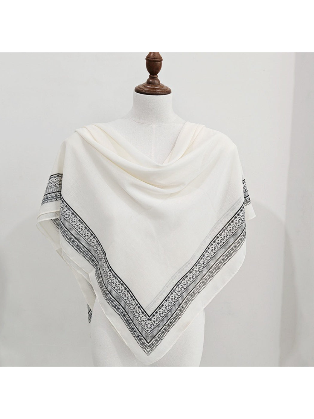 Scarvii Monochrome Border Square Scarf