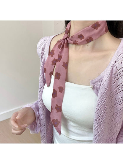 Scarvii - Elegant Vintage Printed Narrow Scarf