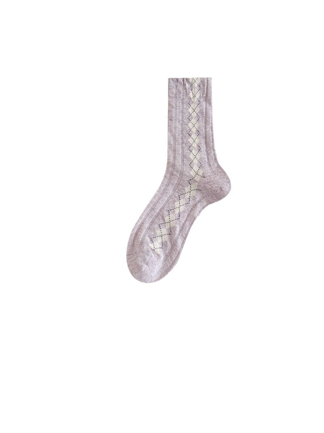 Rufia - Pastel Diamond Pattern Crew Socks product image 5