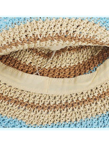 Haila - Stripe Detail Woven Bucket Hat