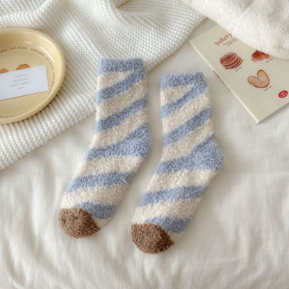 Rufia - Ice Cream Color Coral Fleece Warm Socks