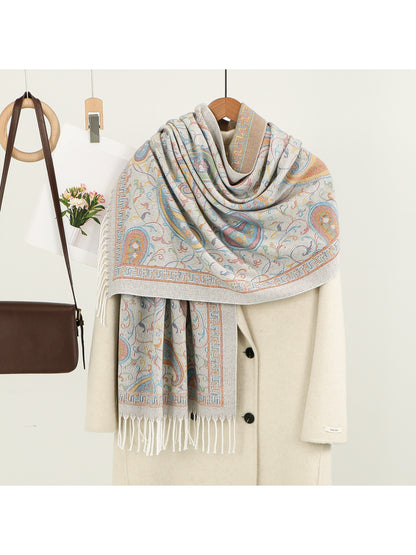Scarvii - Winter Paisley Print Scarf Wrap - Versatile & Stylish