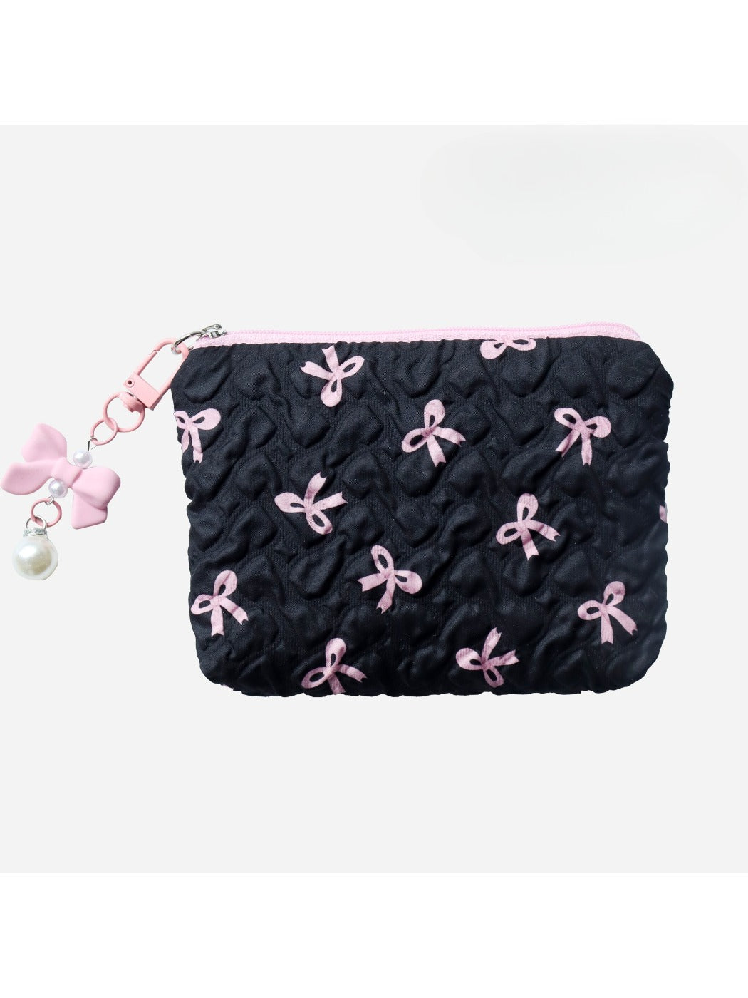 Cosbai - Bow Quilted Makeup Bag detail view 4