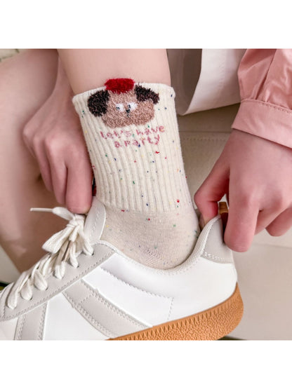Rufia - Bunny Stripe Confetti Crew Socks