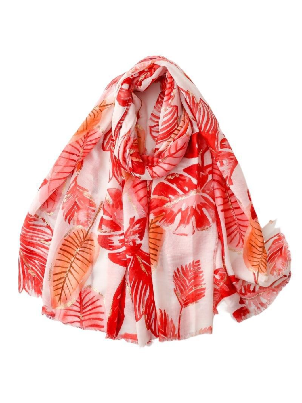 Scarvii - Tropical Leaf Foil Wrap Scarf