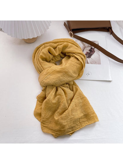 Scarvii - Solid Color Muted Style Long Scarf