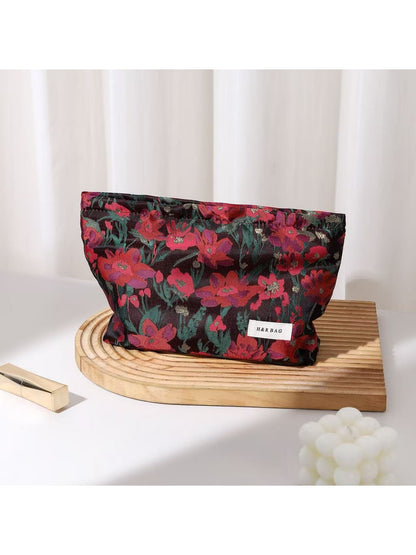 Cosbai - Sweet Floral Handheld Makeup Storage Bag