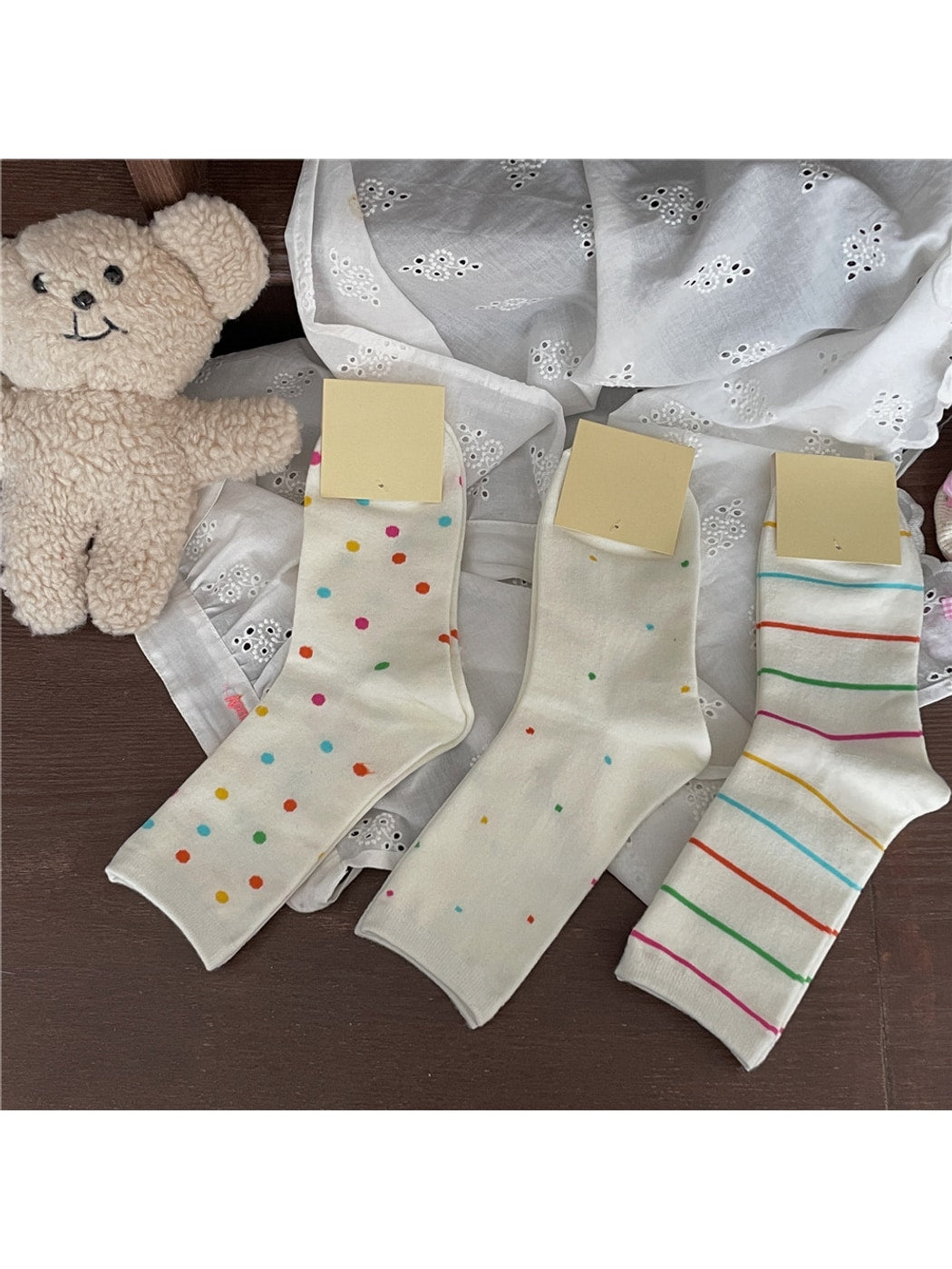 Rufia - Colorful Polka Dot Women's Crew Socks