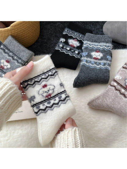 Rufia – Dog Pattern Winter Socks