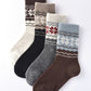 Rufia - Thickened Snowflake Patterned Mid-calf Socks