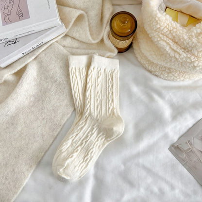Rufia - Thick Cable Knit Winter Warm Socks