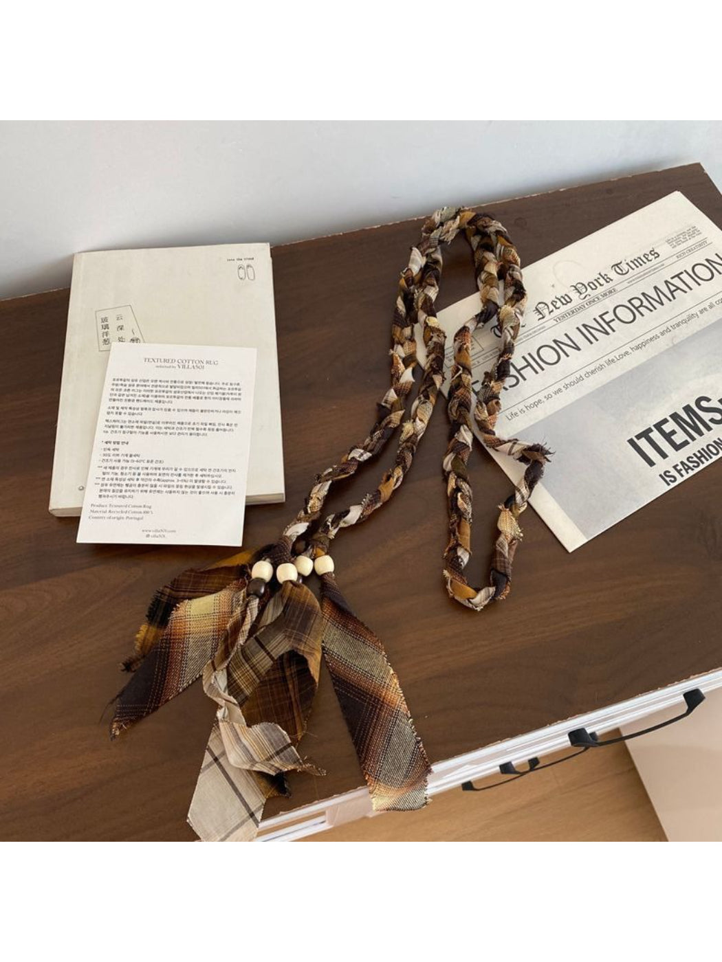 Beco - Braided Fabric Belt with Tassel Ends