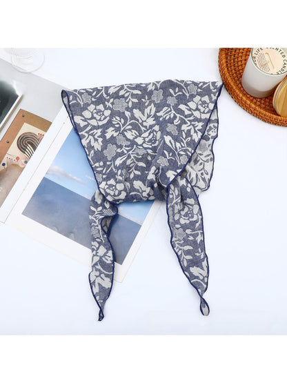 Scarvii - Rose Print Multi Use Triangle Bandana