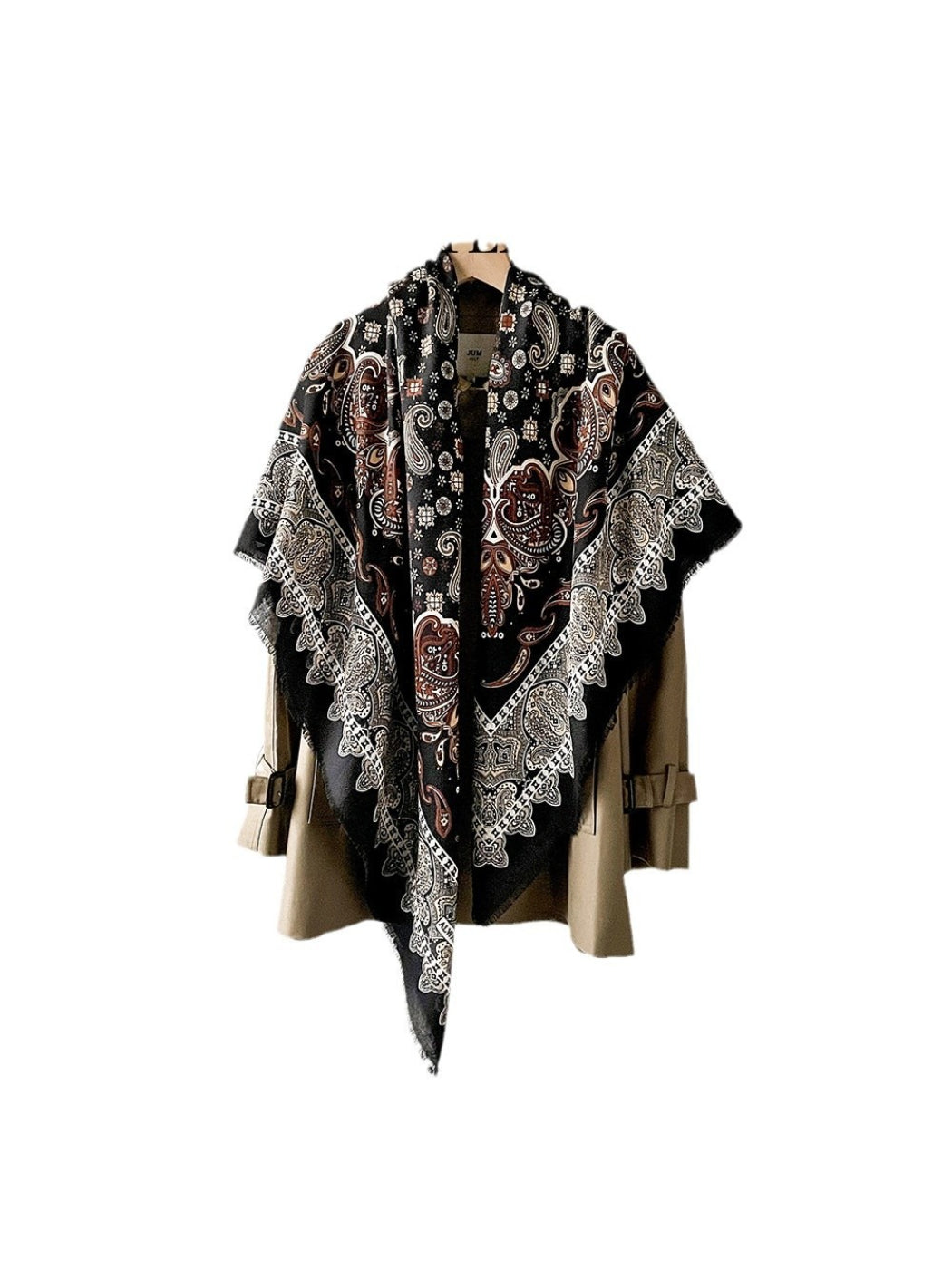 Scarvii - Vintage Paisley Border Square Scarf