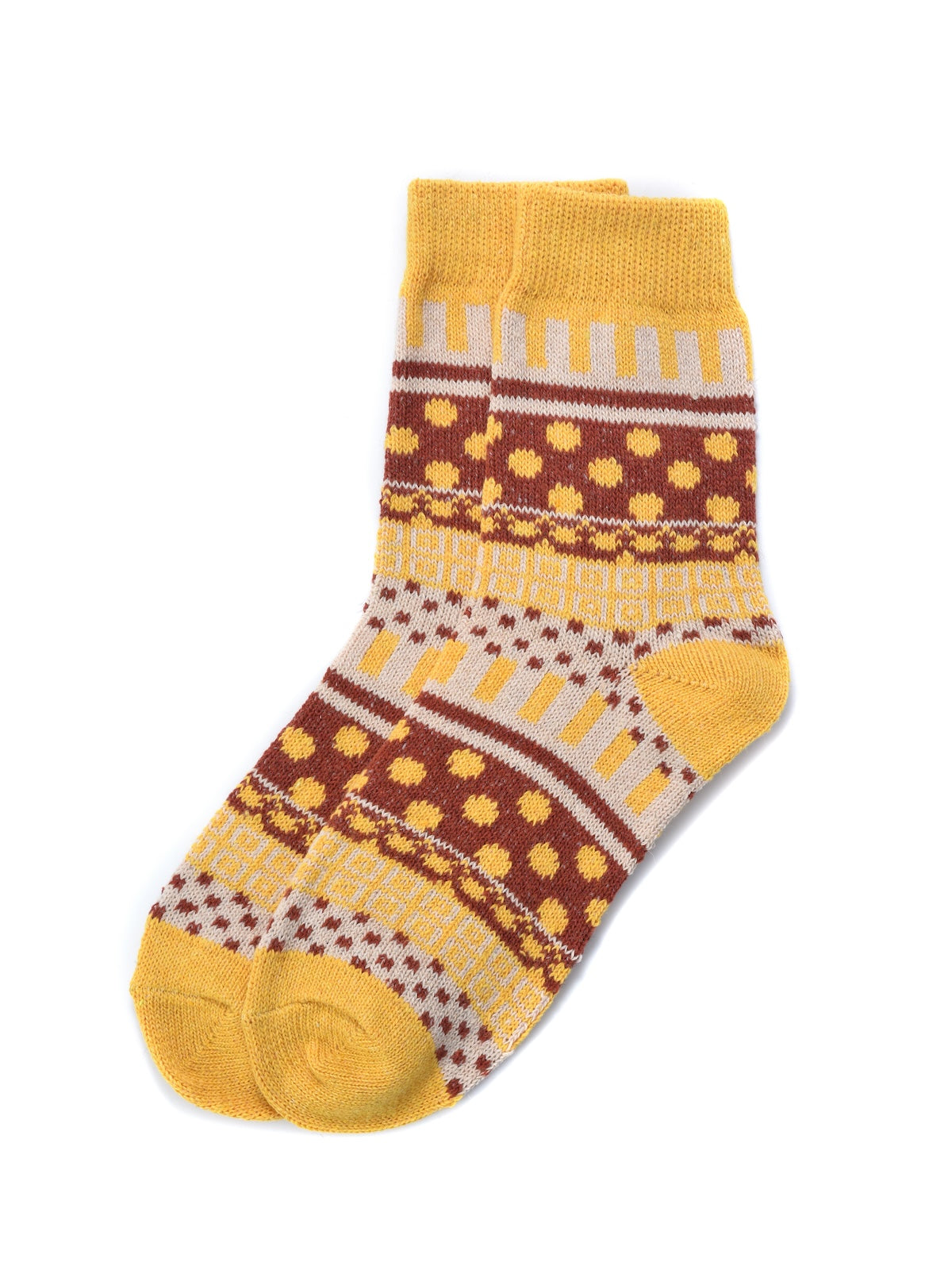 Rufia - 5 Pairs Bohemian Wool-Blend Socks Set