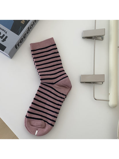 Rufia - Playful Striped Crew Socks